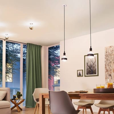 Modern Classic Edition Standaard 230 V LED Globe Ringspiegel E27 640lm 6,5W 2700K dimbaar Ringspiegel zwart mat