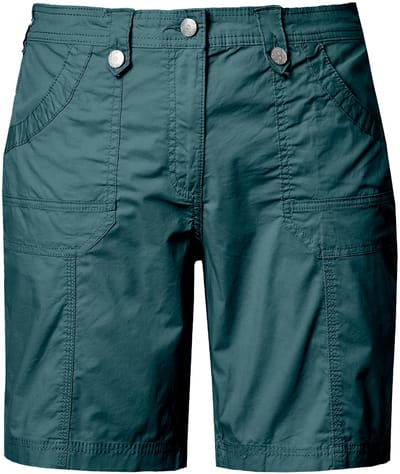 Ulla Popken - Dames - Cargo-bermuda comfortabele tailleband 4-pocket model - Petrol - Maat 42