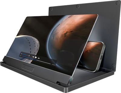 Avizar 12-inch schermversterker voor smartphones met HD-lens, Zwart