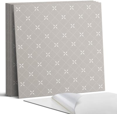 Coloray Wandpanelen Zelfklevend - Geometrisch diamantpatroon Zelfklevende Wandpanelen - 50 cm x 50 cm - Grijs Wandpaneel PVC - 4 stuks - Mozaïeken Wandpanelen Zelfklevend - Wandbord Keuken - Wandpaneel Badkamer