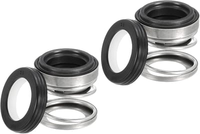 Asafdichting Set - Pomp Onderdelen - Pompen Repareren - Duurzaam Materiaal - 15mm - Zwart Zilver