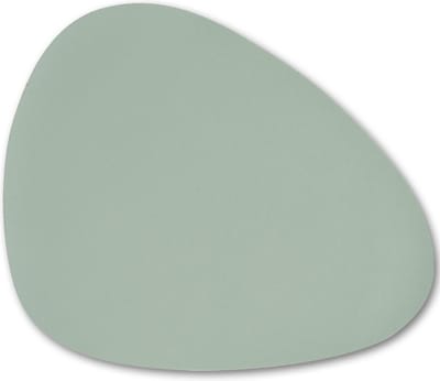 Zeller tafel placemats lederlook - 34 x 42 cm - mintgroen - Speciale druppel vorm - Diner/ontbijt