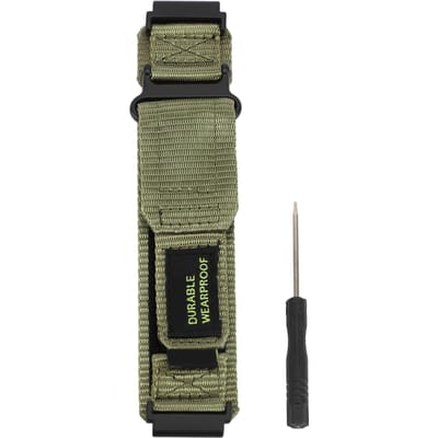 Nylon Horlogeband voor Huami T Rex Ultra Smartwatch Klittenband Sluiting Ademend Geweven groen