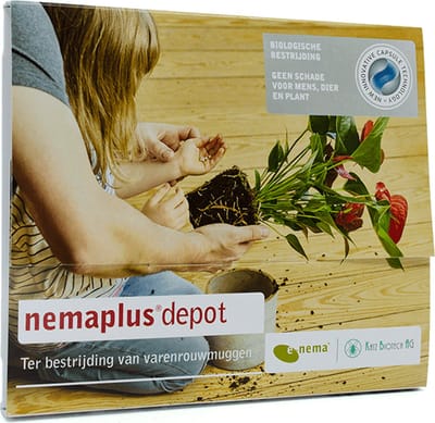 Nemaplus depot - rouwvliegjes voorkomen met Steinernema feltiae aaltjes - voor 20 kamerplanten