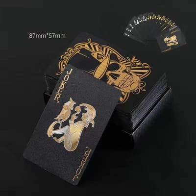 Kwaliteit Waterbestendig PVC Plastic Speelkaarten Collectie Trend 54st Kaartspel Poker Klassiek Trucjes Tool Puur Zwart Magie Doosverpakking
