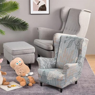 Kindermaat Bloemenprint Oorfauteuilhoes Stretch Spandex Kleine Fauteuilhoezen Verwijderbare Relax Kinderen Eénpersoonsbank Slipcovers