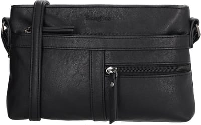 Beagles Majorca Crossbodytas - Schoudertas - Dames - Ritssluiting - Achterritsvak - Verstelbare Schouderband - Zwart