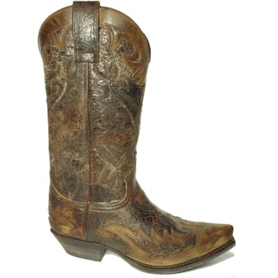 Sendra Boots 9669 Cuervo Bruin Dames Heren Cowboy Western Laarzen Spitse Neus Schuine Hak Lederen Zool Echt Leer Maat 41