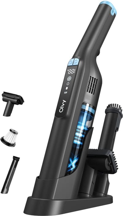 Olvy Kruimeldief PRO - LCD Display - Oplaadstation - 3 Snelheden - 250W - Kruimelzuiger Snoerloos - Autostofzuiger - 22 kPa - Draadloos - Handstofzuiger