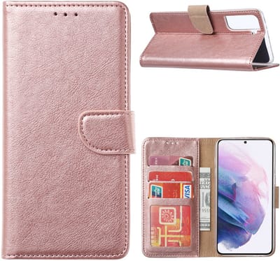 Multimedia & Accessoires PU Lederen Wallet Book Case Hoesje geschikt voor Samsung Galaxy A56 5G – Rosegoud - Portemonnee – Met Stand – Kaarthouder – Pasjes Houder – Magneet Sluiting – Bookcase
