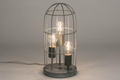 Lumidora Tafellamp 72856 - RAILEY - 3 Lichts - E27 - Grijs - Betongrijs - Metaal - ⌀ 20 cm