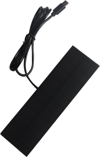 Draagbare Zonnepaneel - Opvouwbare Lader - Buitenactiviteiten Opladen - Ingebouwde LED Verlichting - 16 x 14.3 x 3.5 cm - Zwart