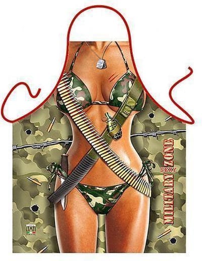 Benza Schort Military Sexy Zone - Sexy/Leuke/Grappige/Mooie Keukenschort vrouw