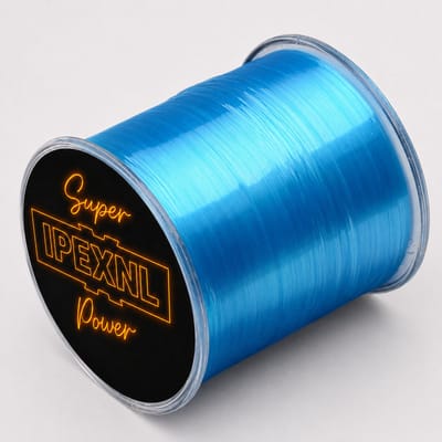 IPEXNL Super Power Nylon Vislijn 500m – Blauw – 0.50mm – Trekkracht 18.4kg – Sterke Visdraad voor Zoet- en Zoutwater