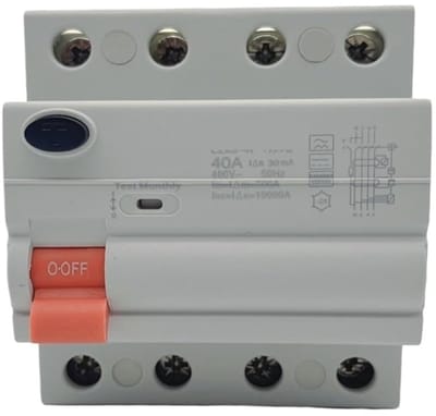 Stroomonderbreker - Veiligheidsschakelaar - Elektrische Beveiliging - Type B Elektromagnetisch - 4P 25A 300mA - Grijs