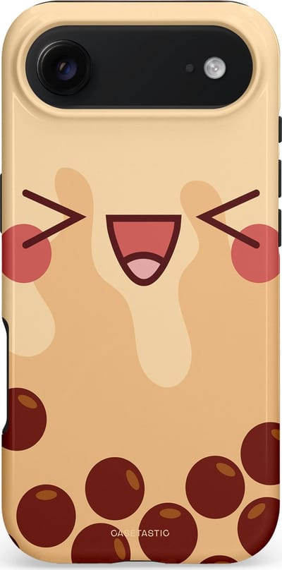 Casetastic hoesje geschikt voor Apple iPhone Air - MagSafe - Dubbellaagse bescherming - Smeltende caramel bolletjes - Fashion Case - Zand Perzik Bordeaux