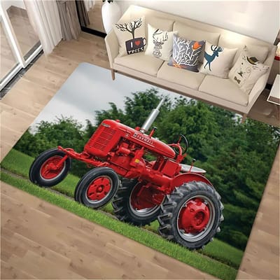 Auto Tractor Serie Patroon Tapijt, Woonkamer en Slaapkamer Huishoudelijke Artikelen, Kinderkamer Sofa Mat Deurmat Vloer Antislip Kleed Cadeau 50x80cm (20x31in)