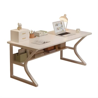 Computerbureau - Voor Thuiskantoor - Moderne Gaming- en Ergonomische Racestijl Tafel - 80 cm - Wit