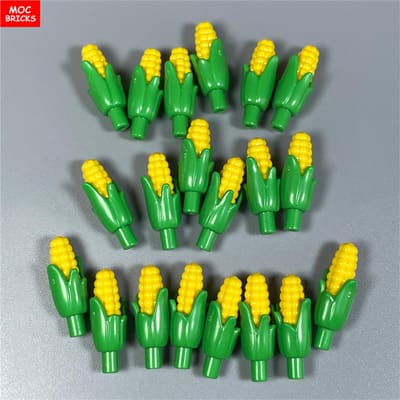 MOC Stenen Maisoogst Schaap Geit Groente Voedsel Plant Bouwstenen Accessoires Dorp Boerderij Scène Speelgoed Vrienden Kinderen Speelgoed