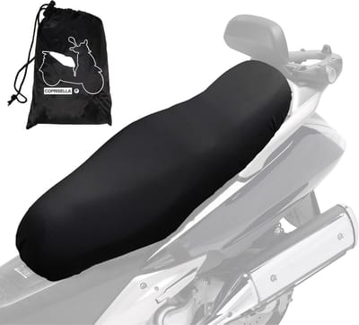 SnelShoppen - Universele Zadelhoes voor Auto, Scooter en Motorfiets - Waterdicht, Maat M 72x45 cm - PU-Kunstleer, Zwart - Inclusief Opbergtas - Ook Ve