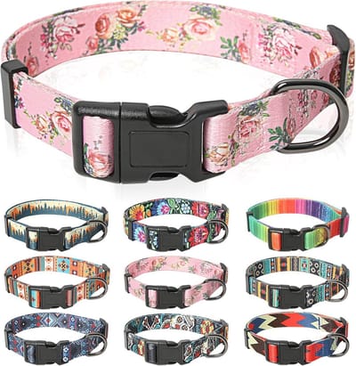 Hondenhalsband met Klassiek Patroon - Verstelbare en Comfortabele Halsband voor Puppy en Honden