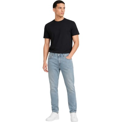 Replay Sandot herenjeans met rechte pijpen en taps toelopende pasvorm (Blauw)