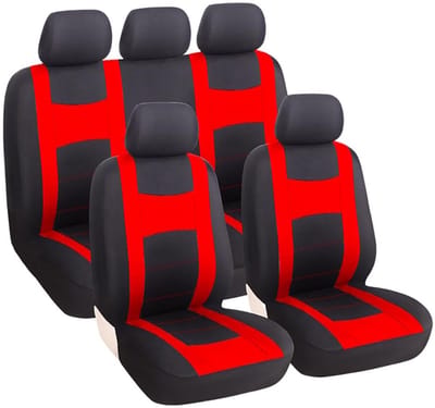 Dailygoods- Autostoelhoezen Set van 9 - Stoelbeschermer - Autobeschermhoes - Polyester - Geschikt voor 5 Zitplaatsen - Duurzaam en Hoogwaardig - Stoelhoes