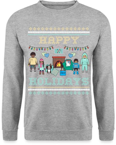 Playmobil Familie Happy Holidays Ugly Christmas Sweater Heren