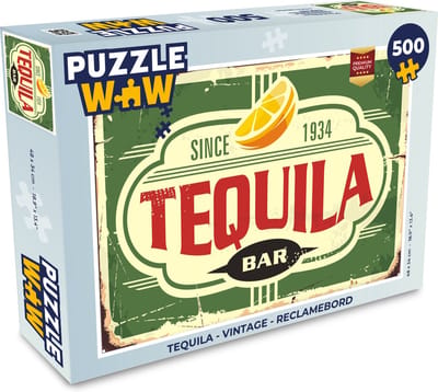 Puzzel Tequila - Vintage - Reclamebord - Legpuzzel - Puzzel 500 stukjes