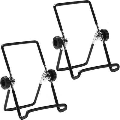 2 Stuks - Tablet Houder - Van 7 tot 11 Inch - Zwart - 14.5*19 CM - Tabletstandaard - Opvouwbaar - Verstelbaar - Antislip - Tablethouders - Fotolijststandaard - Displaystandaard - Geschikt voor Ipad, Tablet, Smartphone of e-reader