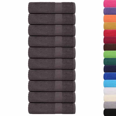 vidaXL - Handdoeken - FROGN - 10 - st - 50x100 - cm - 360 - g/m² - antraciet