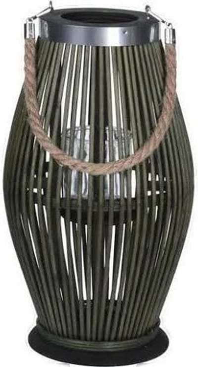 Bamboe lantaarn 21 x 38 cm - Groen