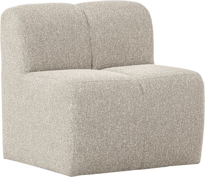 WOOOD Mojo Eetbankje 84cm Met Rugleuning - Bouclé - Beige Melange