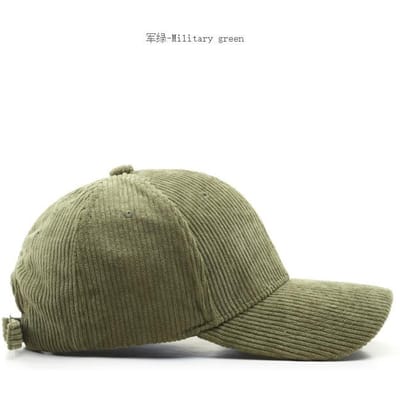 Nouvelle Casquette de Baseball en Velours côtelé Femmes Hommes Coton Uni Chapeau de Soleil Sport Snapback Automne Chaud Mode Hip Hop Chapeau de Pêche (as the picture,Adjustable) beige
