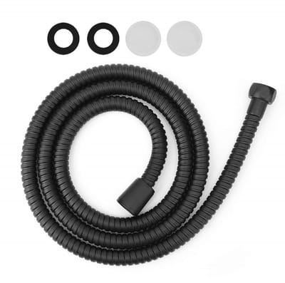 Dailygoods- Doucheslang 1,5 m - Roestvrij Staal - Flexibel - Handdouchekop - Matzwart - Modern Design - Douchepijp