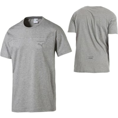 Puma Pace Primary Tee Heren Top T-shirt Korte Mouw Grijs 575046 03 A79B