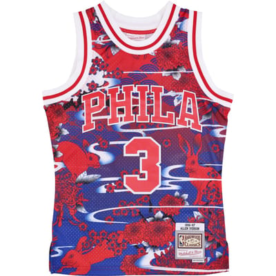 Basketbaltanktop voor heren Nba Ah Swingman Jersey 5.0 Hardwood Classics 1996 nr. 3 Allen Iverson Phi76e