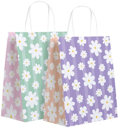 Globos Daisy party favor bags - 6 pcs.