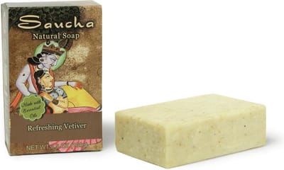 Saucha zeep, Refreshing Vetiver, Prabhuji's Gifts, 100% natuurlijk, vegan