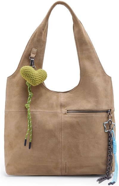 FREDsBRUDER Leren schoudertas Beautiful Mess Collection Hobo Bag Dark Sand beige
