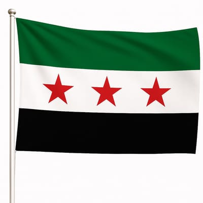 VlagDirect - Syrische Revolutie vlag - Syrië vrijheid vlag - 90 X 150 cm.