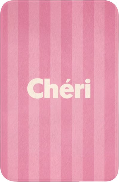 WC mat 40x60 cm - Antislip - Gestreept - Roze - Chéri - Toiletmat - Vloermat - Douchemat - Toilet tapijt - Toiletmatten
