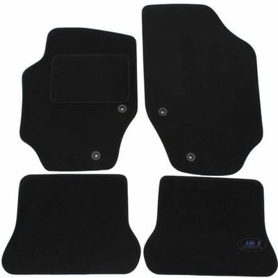 Tapis De Sol Noir Velours - J&J AUTOMOTIVE - Peugeot 307 CC - Sur Mesure - Antidérapant - Imperméable noir