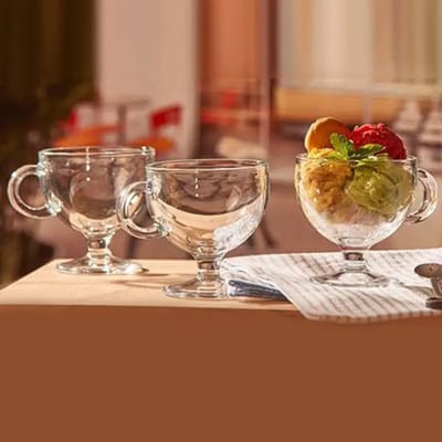 Paşabahçe Vario ijscoupe serveerglas 250 ml set van 4 hoogte 98 mm Ø 93,5 mm