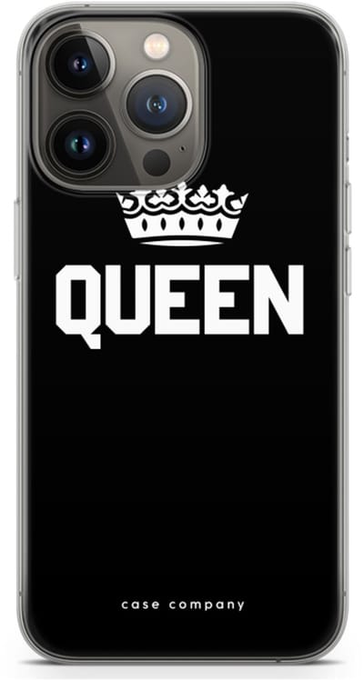 Case Company® - Hoesje geschikt voor iPhone 13 Pro hoesje - Queen zwart - Soft Cover Telefoonhoesje - Bescherming aan alle Kanten en Schermrand