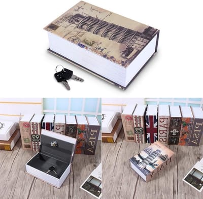 Woordenboek Kluis - Verborgen Box - Waardevolle Spullen - Met 2 Sleutels - 18 x 12 x 6 cm - Zwart