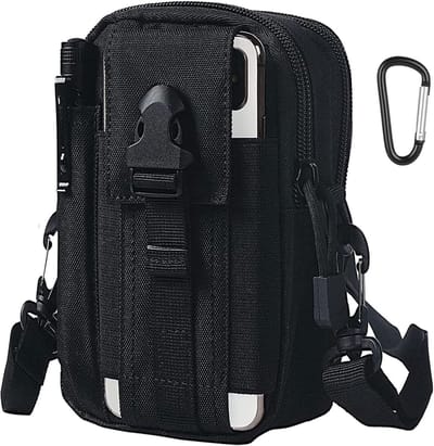 Famanu – Tactische heuptas voor outdoor gebruik, multifunctionele heuptas met mobiele telefoonholster en Molle-systeem
