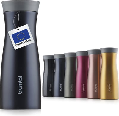 Blumtal Lekvrije Thermosbeker - London - Roestvrijstalen Koffiemok - 380 ml - Dark Ocean Blue