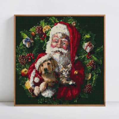 Diamant schilderij volledige ronde kerst diamant borduurwerk kruissteek diamant 30x30CM