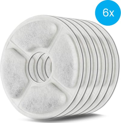 Auronic Drinkfontein Filters - 6 Stuks - 3-Laags - Voor Auronic Drinkfontein AU1362 en AU3163